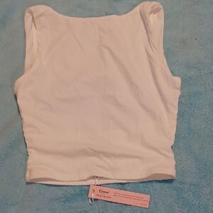 Chic White Sleeveless Tank Top